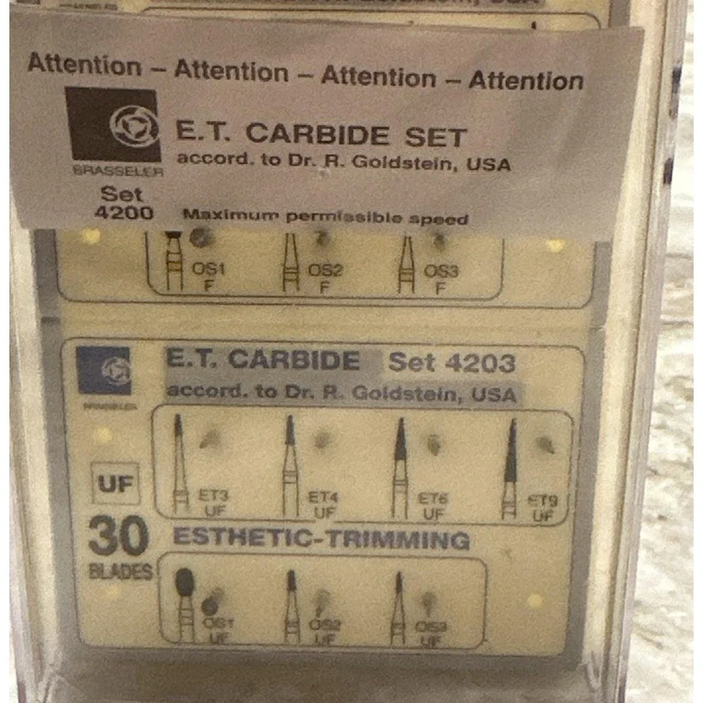 Brasseler ET Carbide Dental Blades 4200 Set Includes 4201, 4202, 4203 - 21 Total